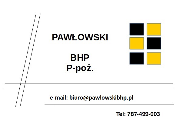 instrukcja bezpieczeństwa pożarowego Pawłowski BHP ppoż.
